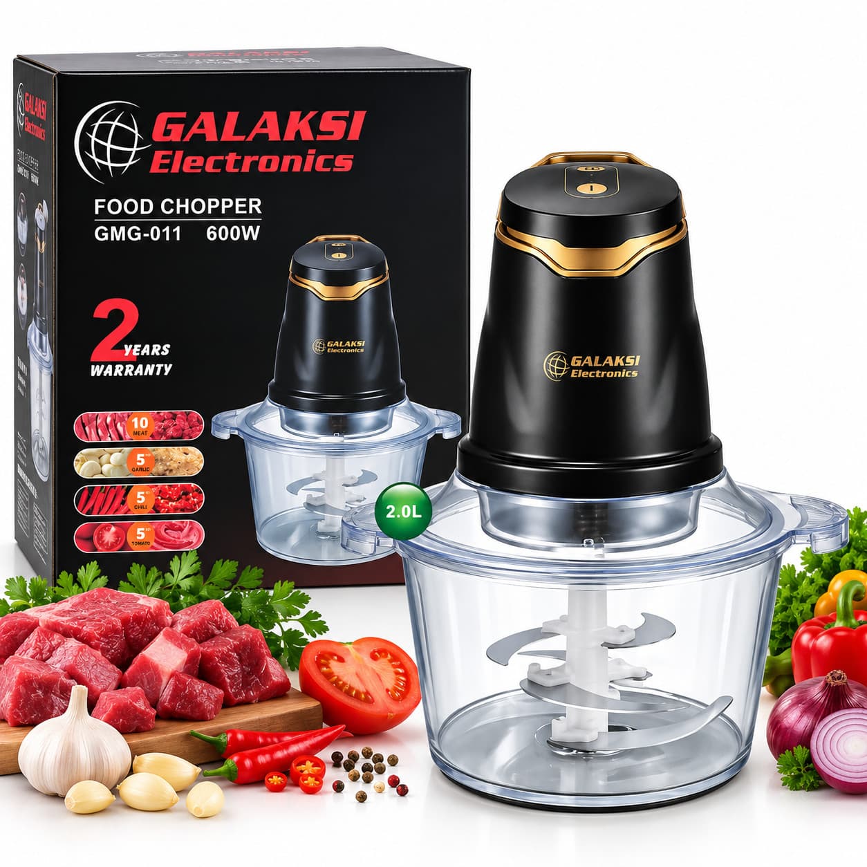 Doğrayıcı 600 W 2 l qara