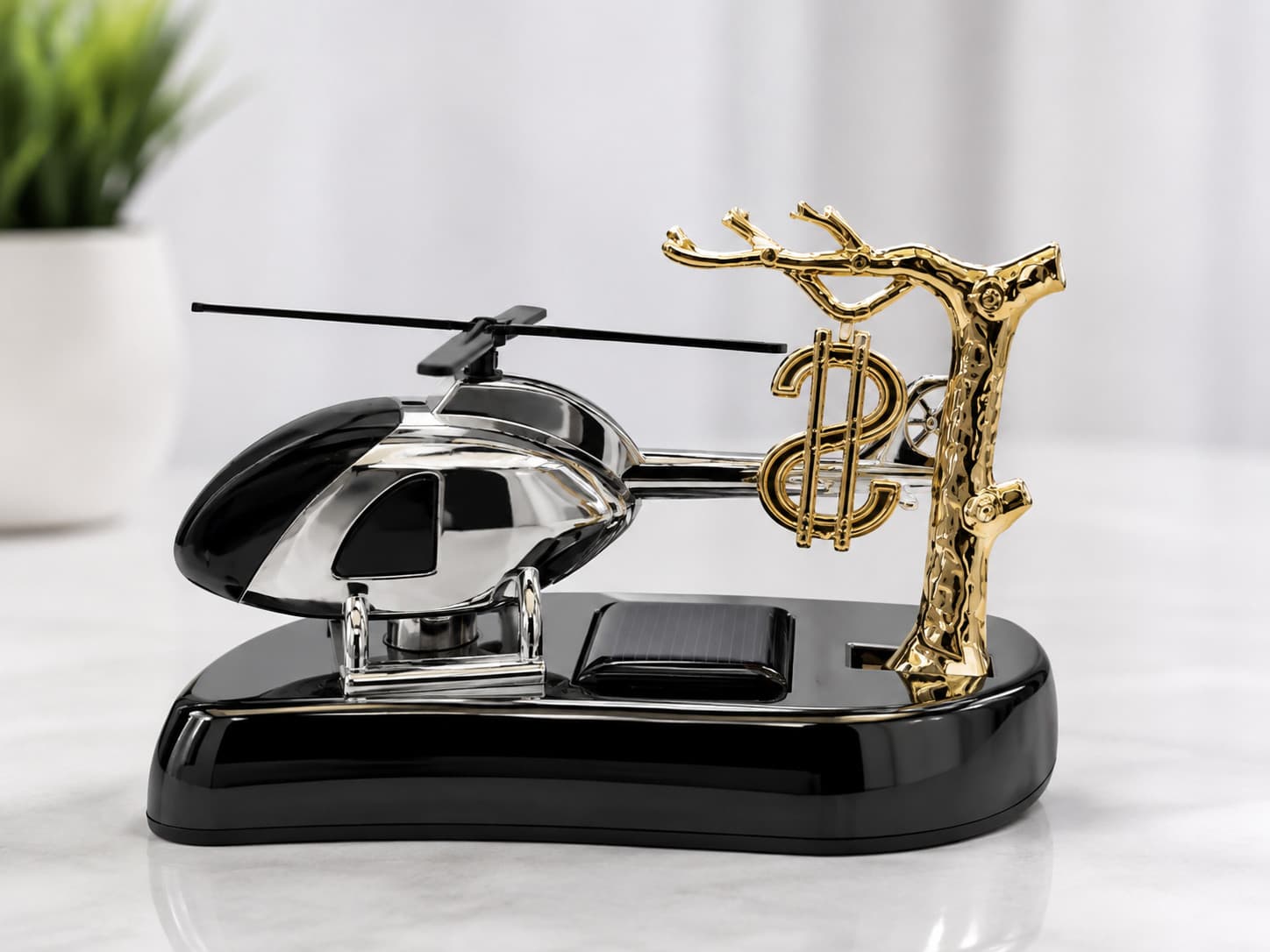 Dekor helikopter qara-gümüşü-qızılı