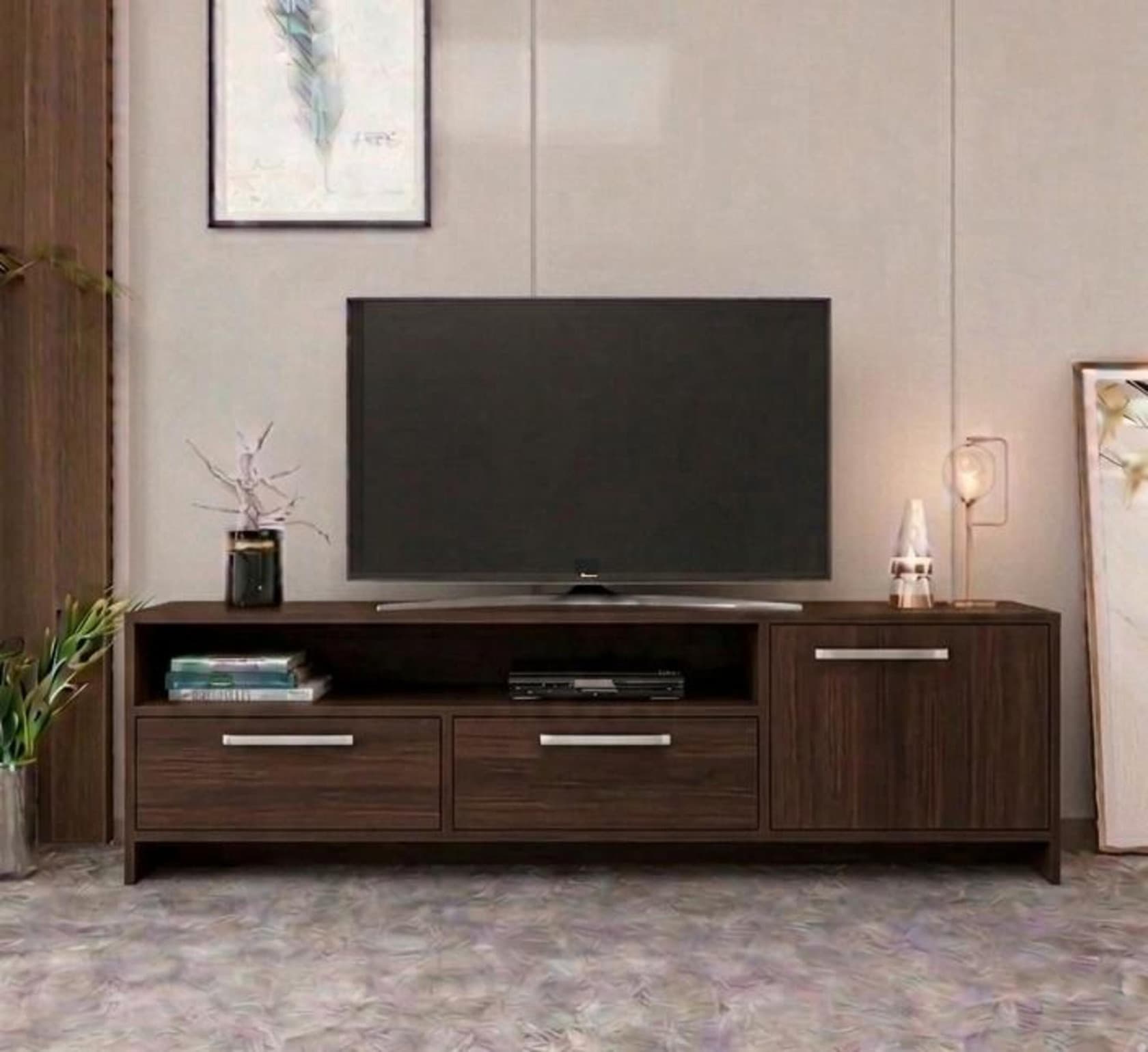 TV üçün tumba MB 9, laminat, Venge, 160 sm