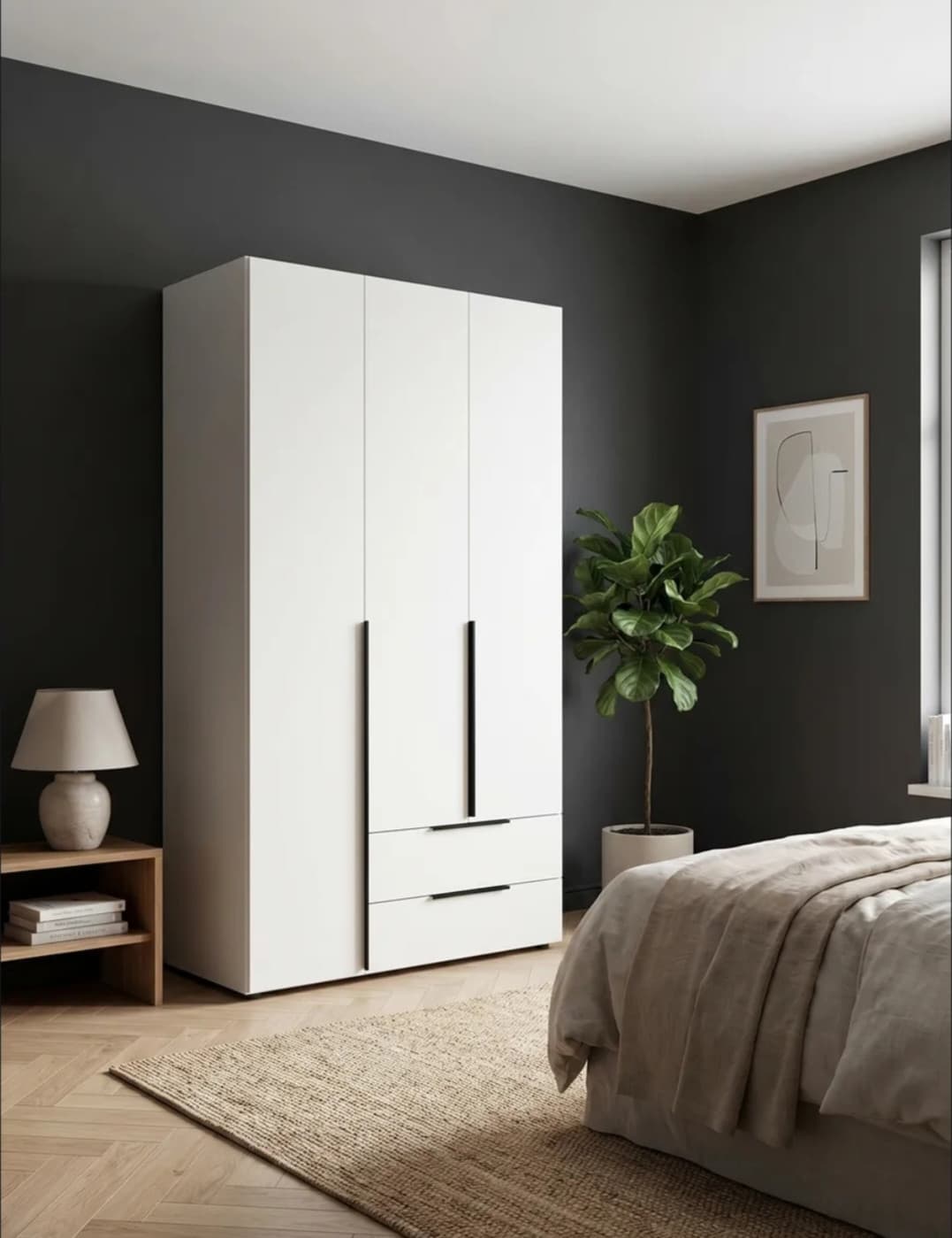 Şkaf SO00103, laminat, ağ, 203x120x50 sm — image 8