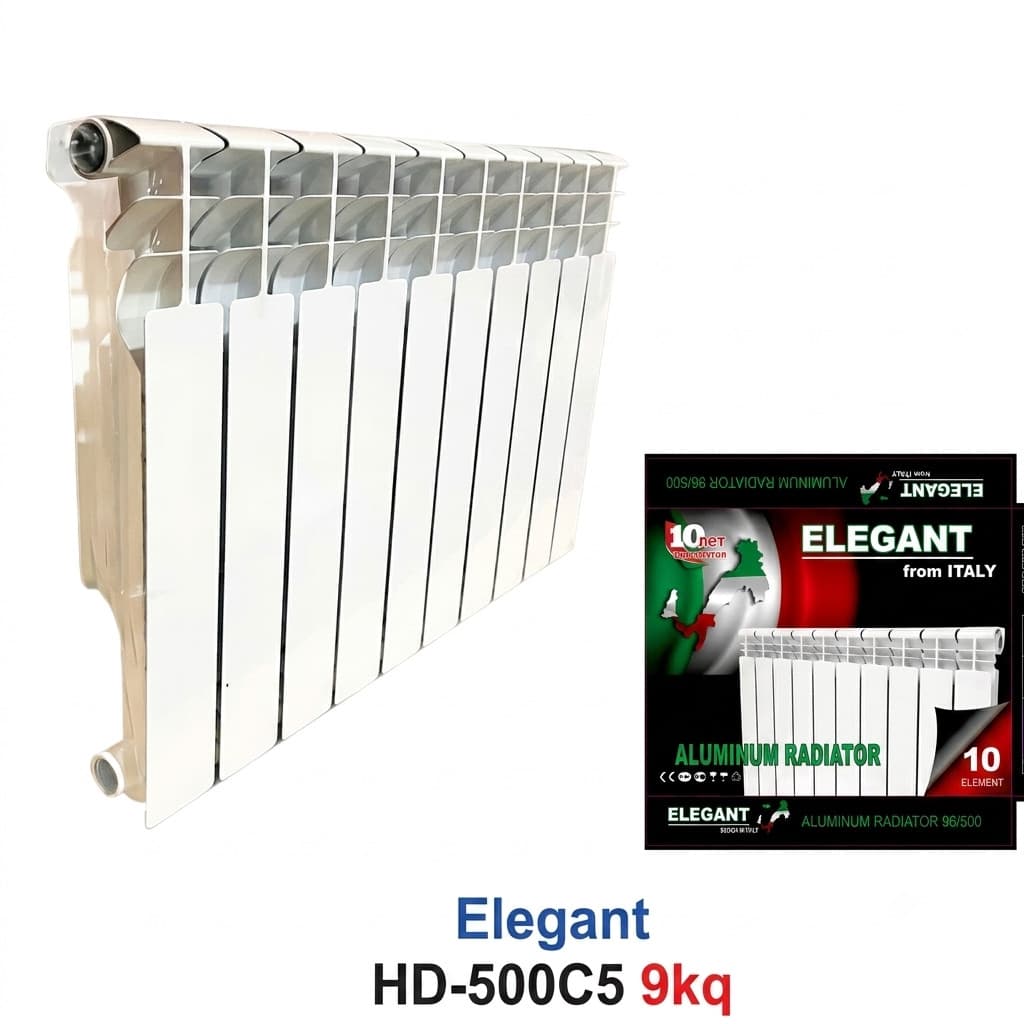 Alüminium radiator Elegant 10 bölməli ağ