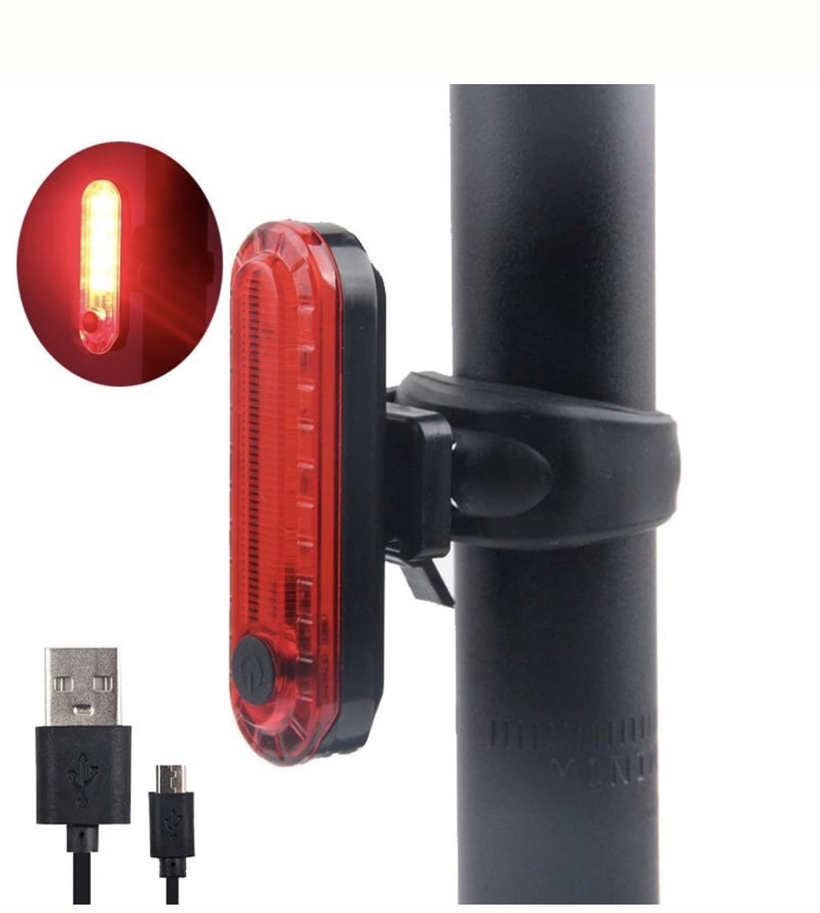 Velosiped üçün arxa stop fənər ppower97, USB ilə şarj — şəkil 2