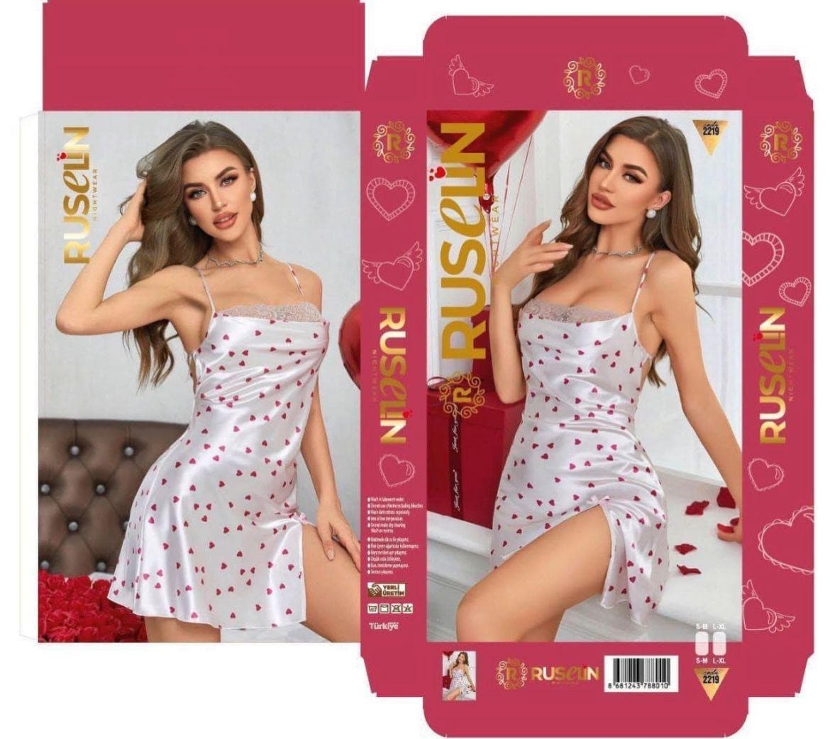 Gecə köynəyi No brand, Ağ, Satin, L/XL