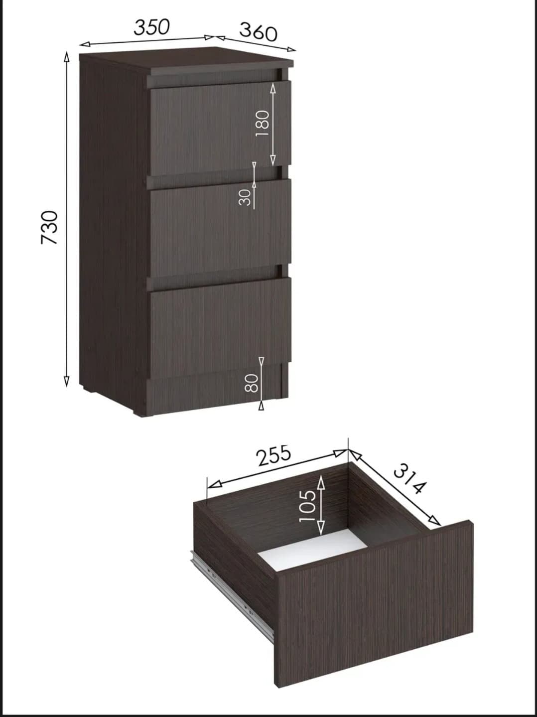 Mebel dəsti SO046, venge, laminat, 4 parça — изображение 3