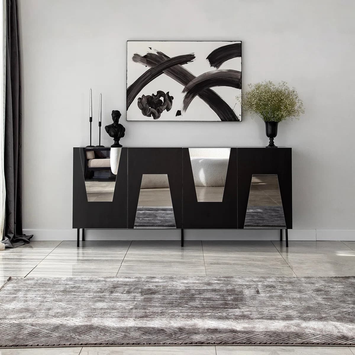 Tv üçün tumba Elegant Wood ZARR224, laminat, 180x80x40.3 sm
