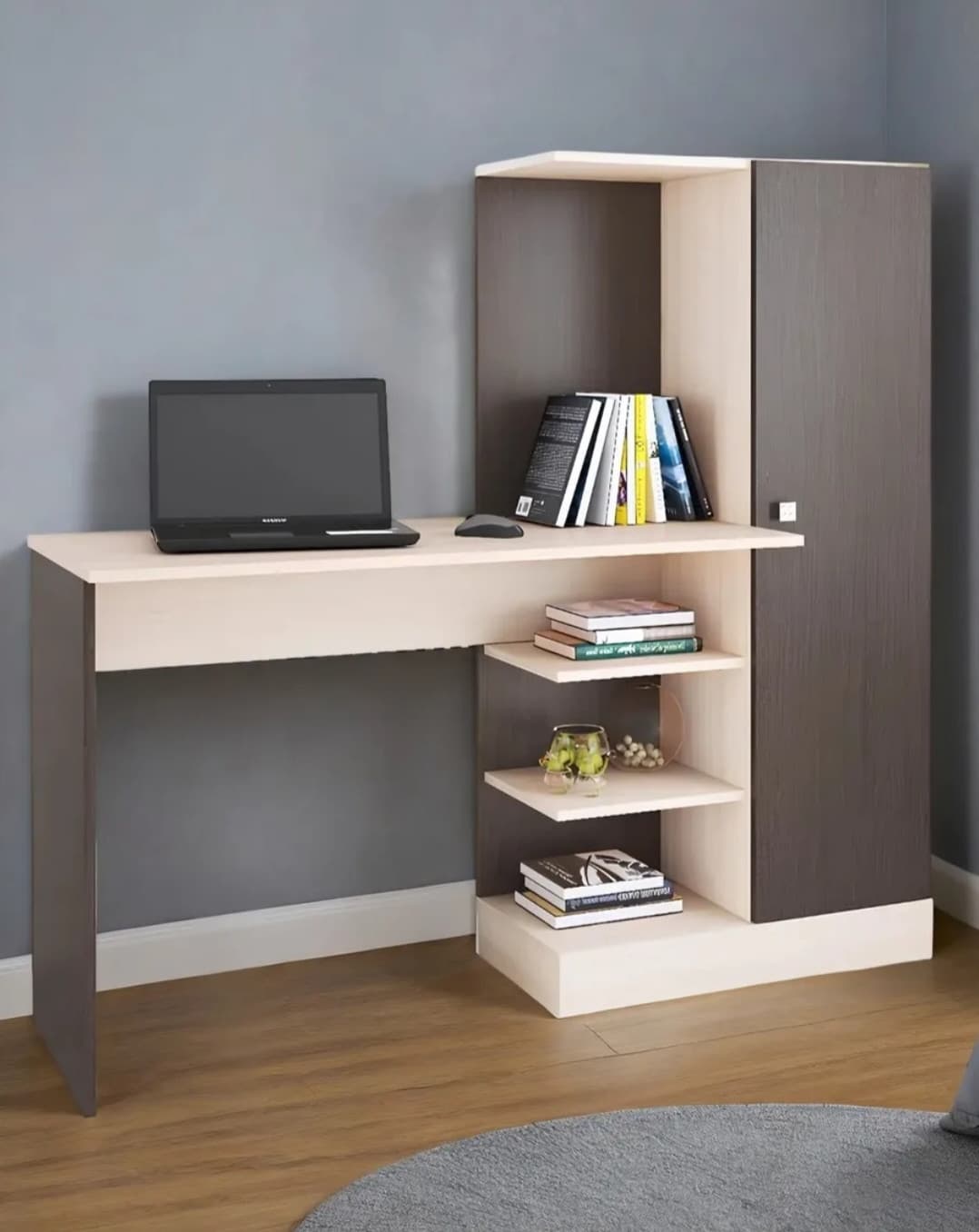Yazı masası S065, laminat, bej, 145x50x90 sm