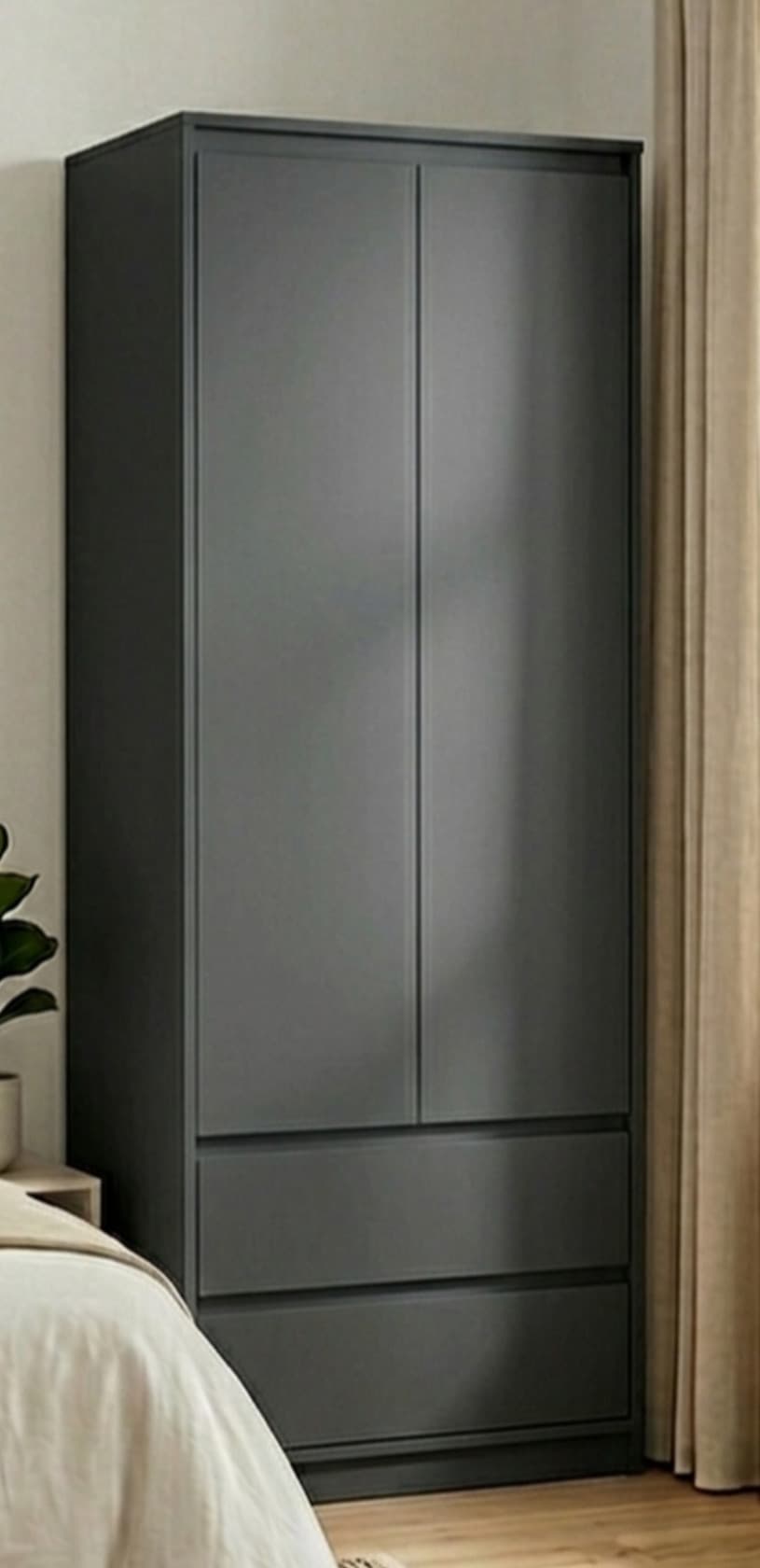 Döşəməüstü dolab MB 4, laminat, Antrasit, 190x80x52sm