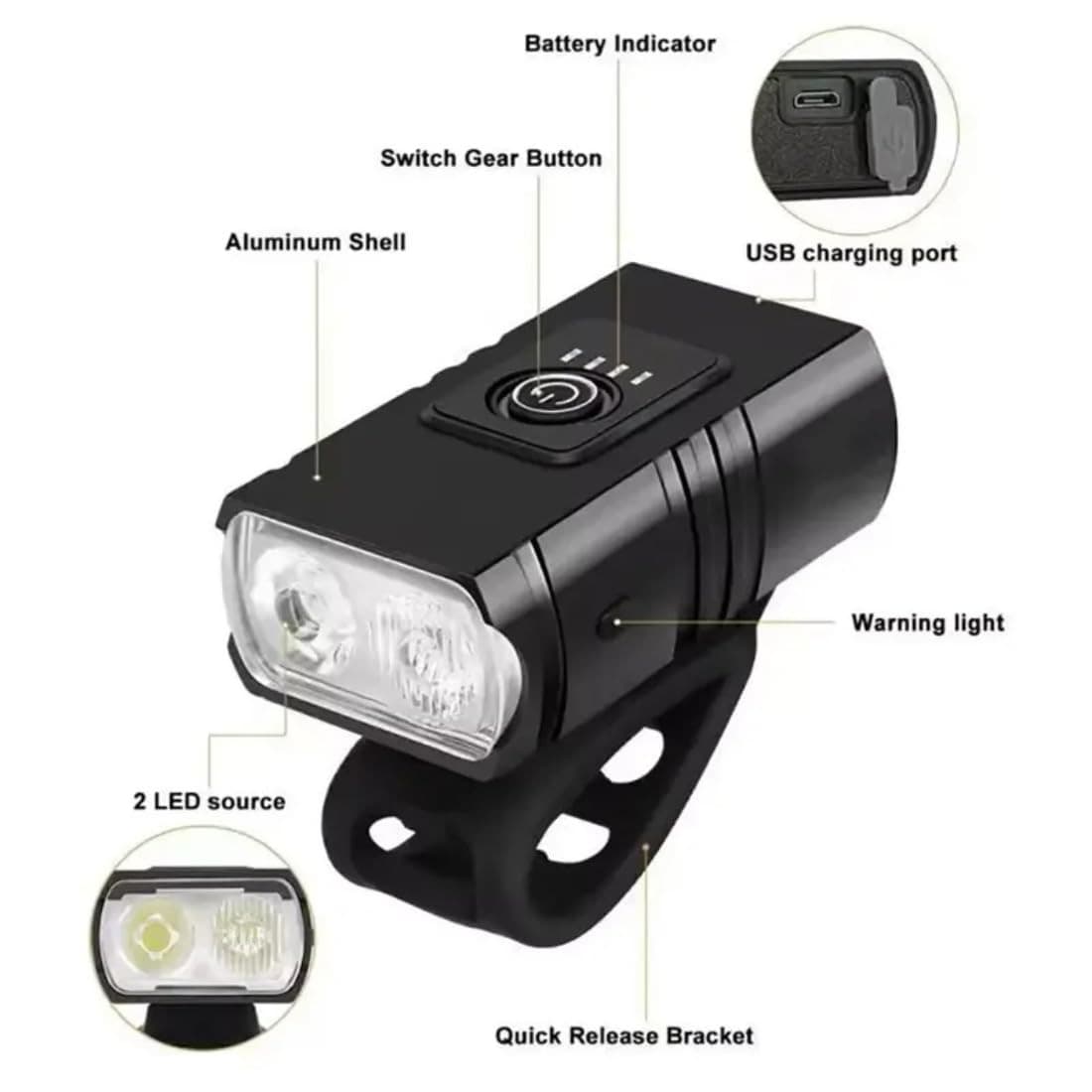 Fənər velosiped üçün Bike light ppower97, qara — изображение 5