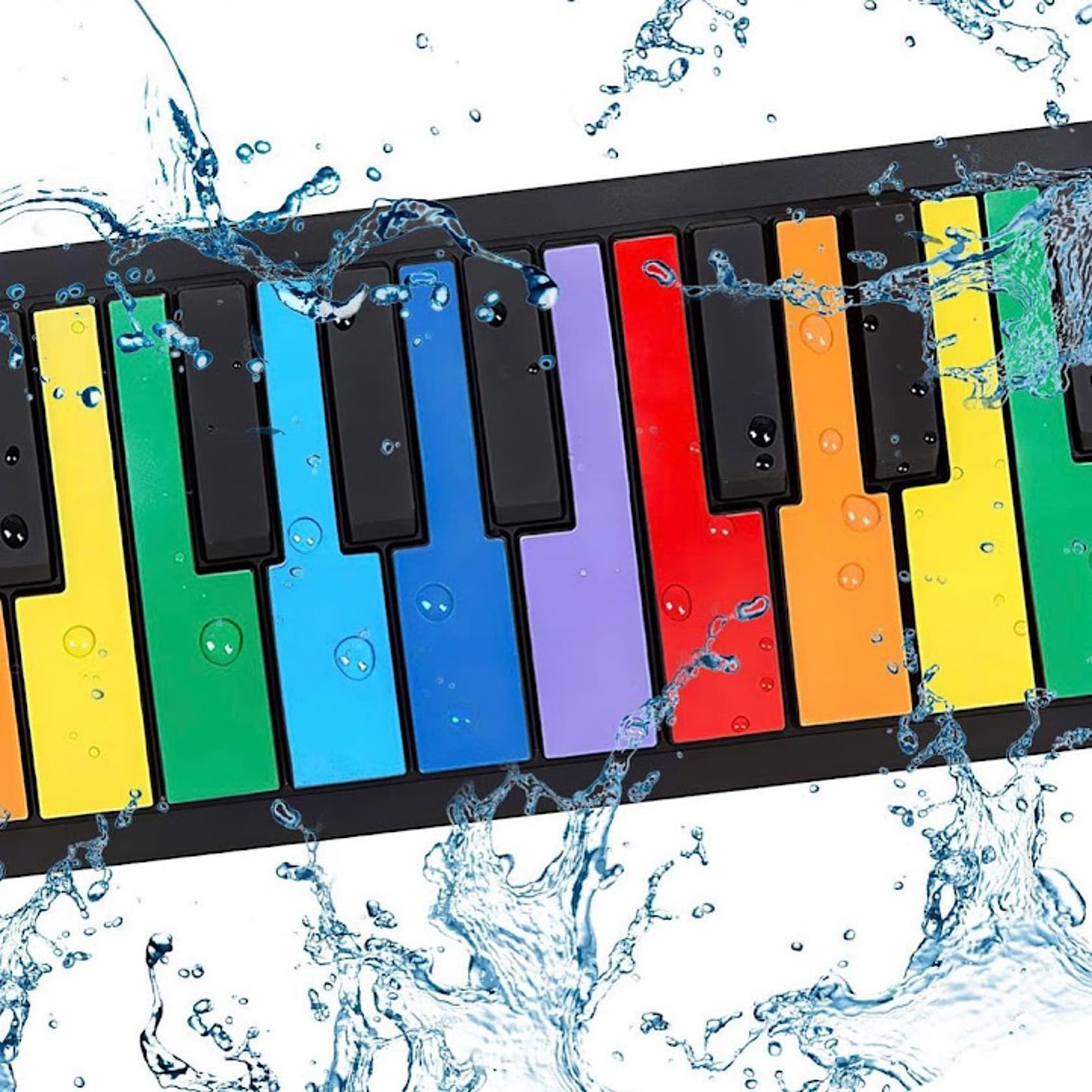 Elastik piano uşaq üçün, rəngbərəng, 81x14 sm — şəkil 4
