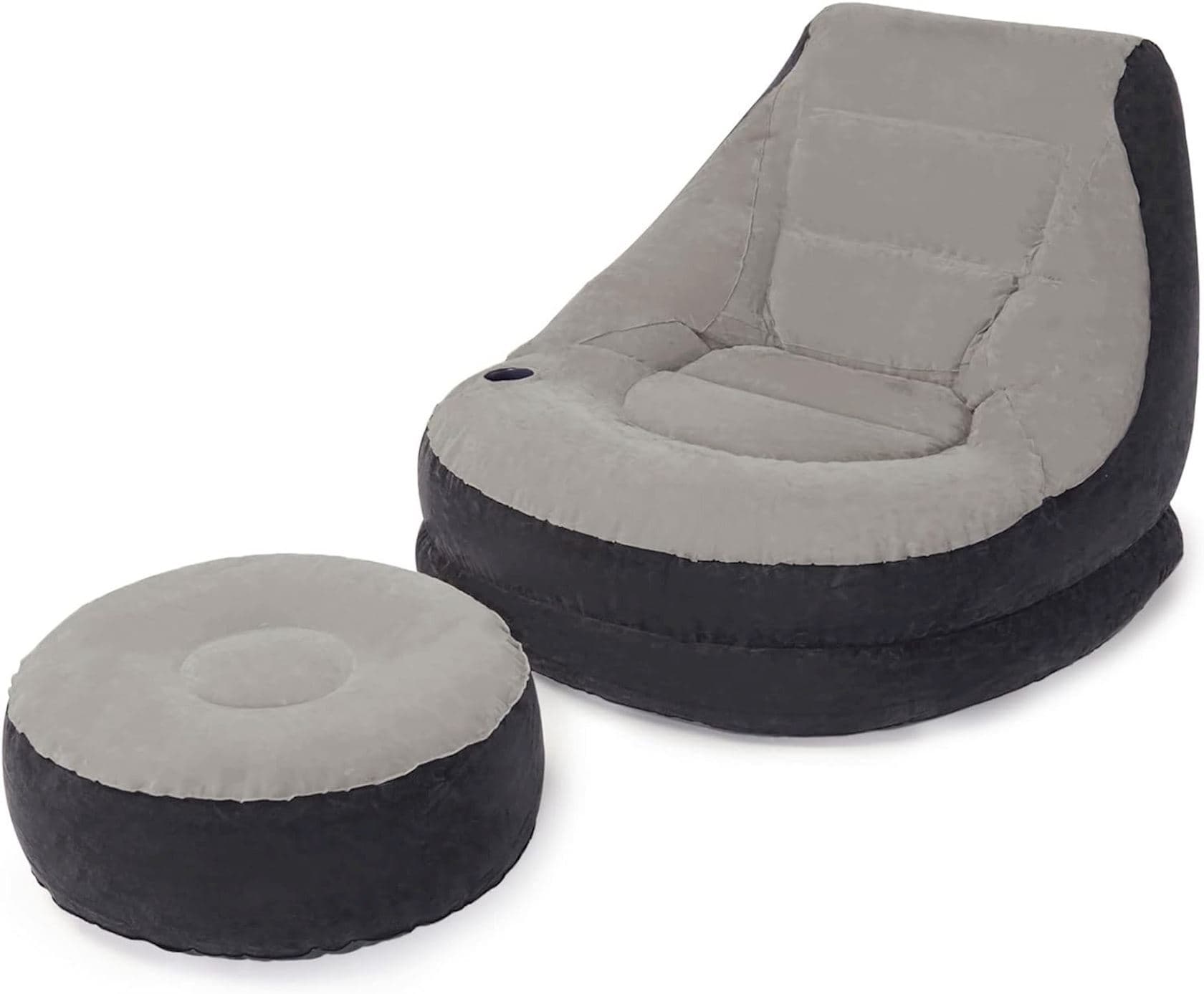 Şişirdilmiş kreslo pufik ilə Intex Ultra lounge 68564, boz