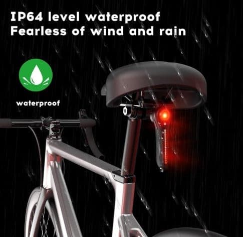 Velosiped arxa fənəri, əyləc lampası, işıq sensoru, 6 rejim, Type-C portu ilə doldurulan, IP64 suya davamlı, axın işığı - velosport_175 — şəkil 7