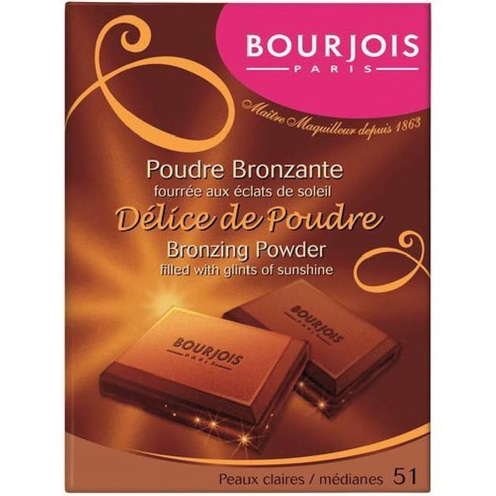 Bronzer üz üçün Bourjois Delice De Poudre Bronzing Powder 51 16.5 q
