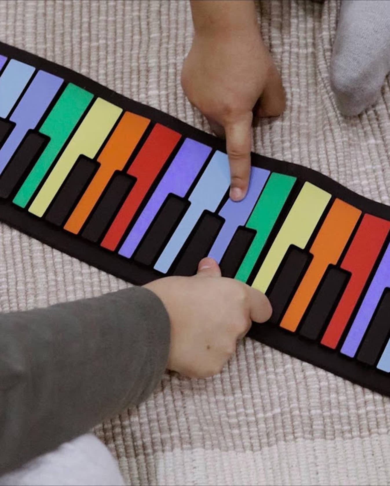 Elastik piano uşaq üçün, rəngbərəng, 81x14 sm — şəkil 7