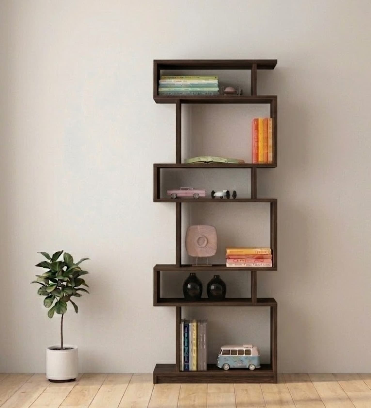 Stellaj No Brand, Laminat, Venge, 180x60x30 sm