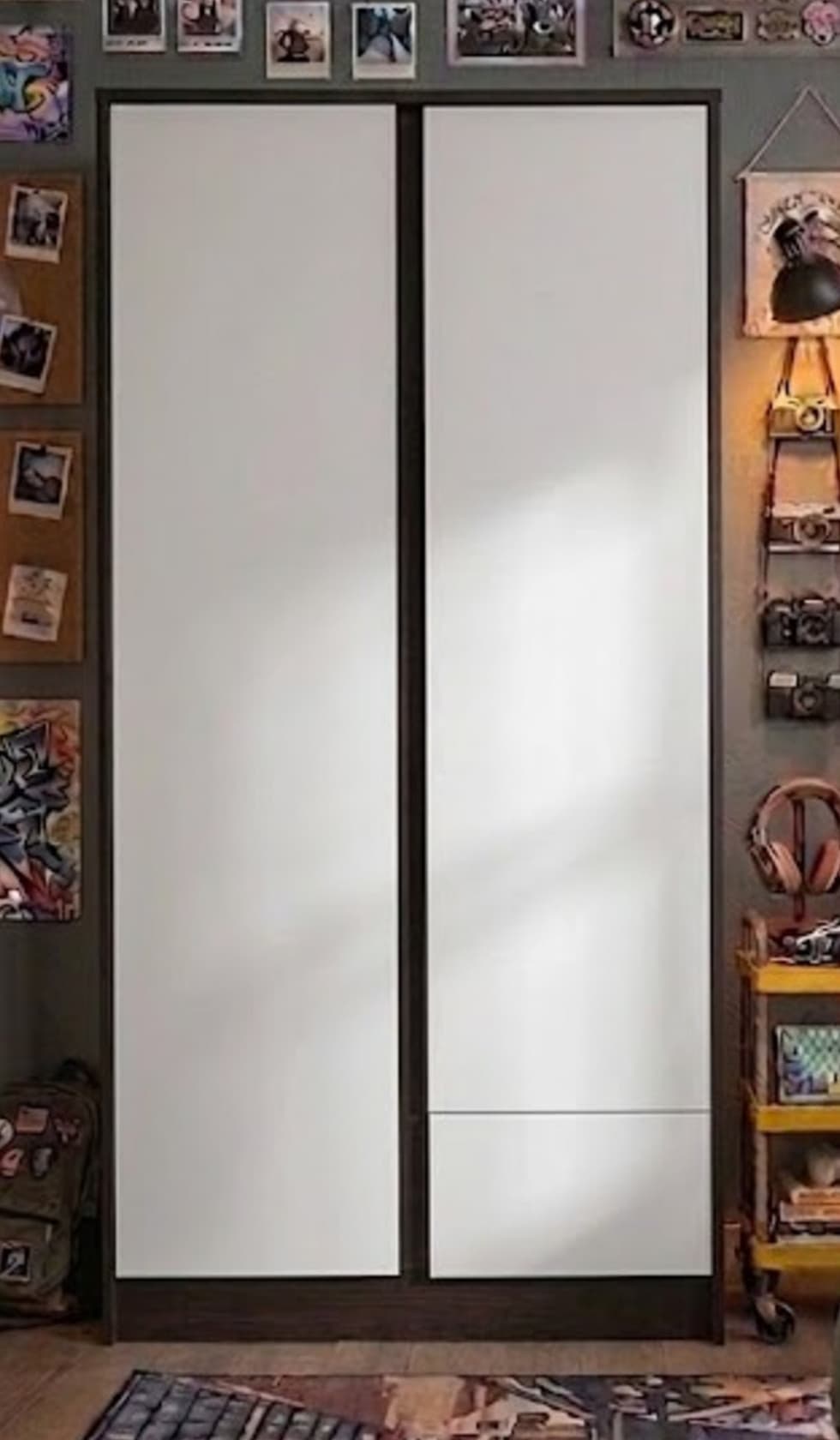 Döşəməüstü dolab, Laminat, Venge/Ağ, 180x75x50 sm