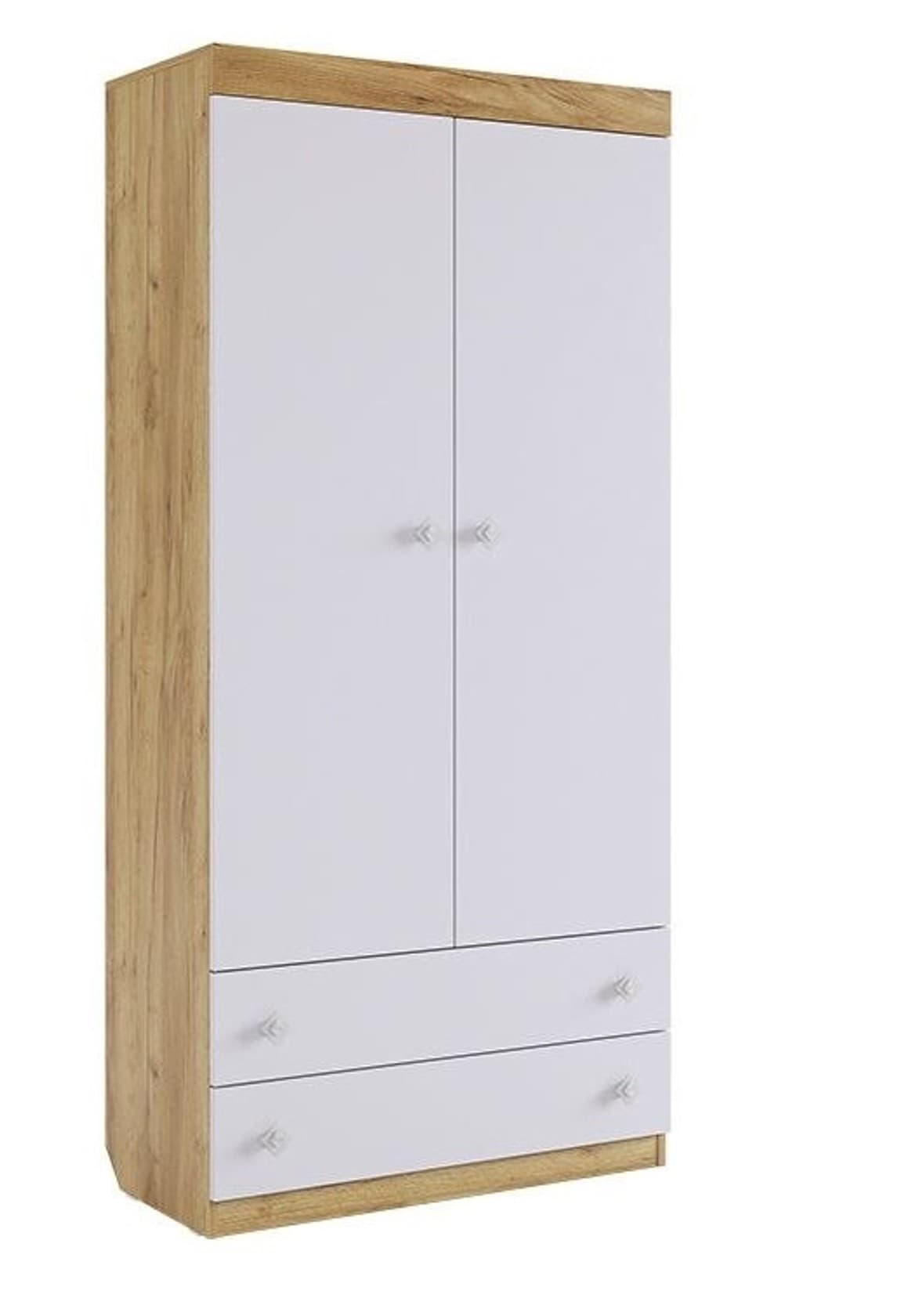 Şkaf 3563_M3WadThickForcWhzol, ağ/qəhvəyi, 80x42x189.5 sm