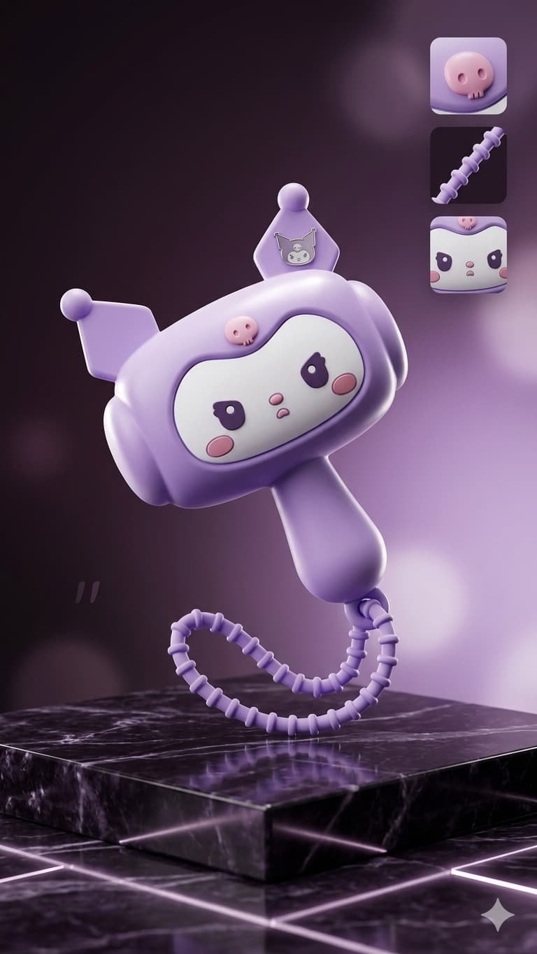 Сığcığa Kuromi Pop It, 3+ yaş, rezin, bənövşəyi