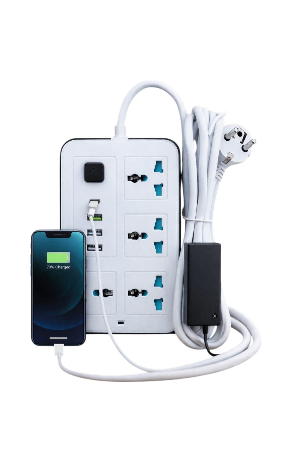 Uzadıcı Power97 3 USB/1 Type-C White