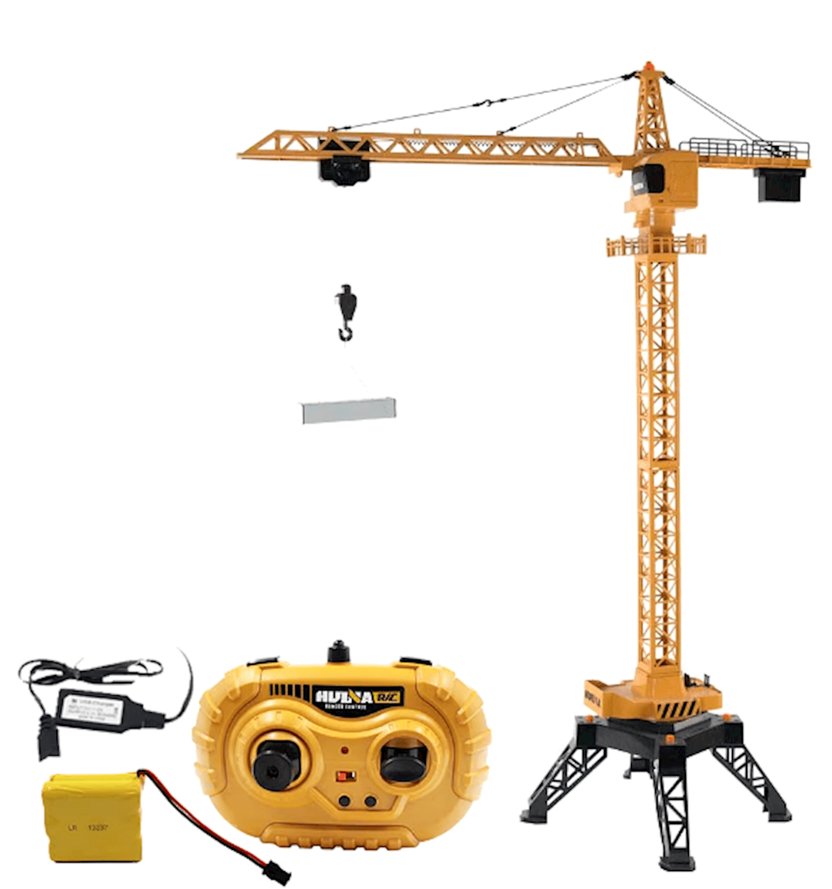 Radio ilə idarə olunan kran Huina 1585, sarı, 92x34x120 sm, +3 yaş