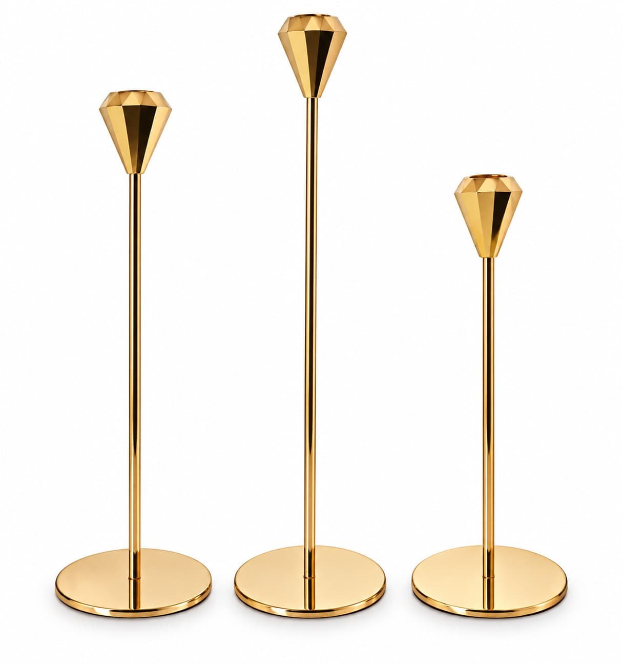 Şamdan dəsti 5469, metal, qızılı, 3 əd