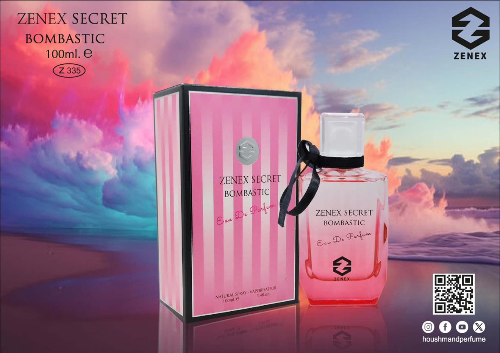 Zenex Secret Bombastic qadınlar üçün ətir suyu 100 ml