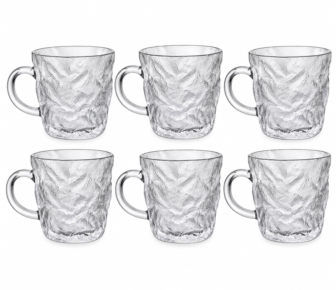 Krujkalar dəsti 2855417, şüşə, şəffaf, 300 ml, 6 əd