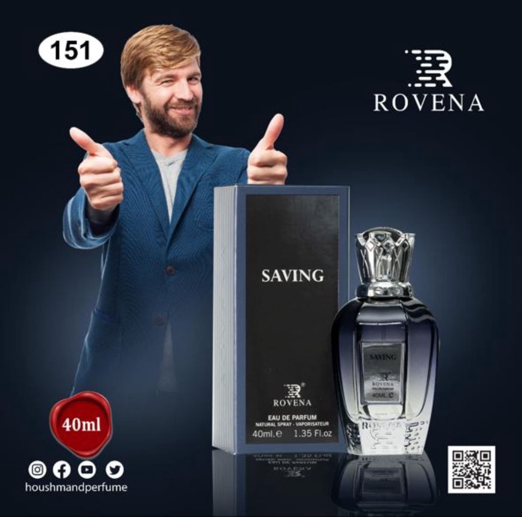 Rovena Saving kişilər üçün ətir suyu 40 ml.