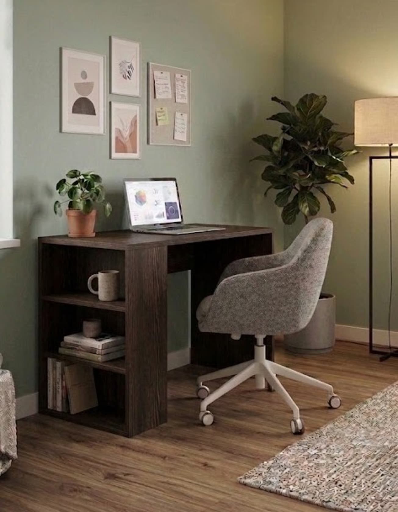 Yazı masası MB32, laminat, venge, 100x75x50 sm