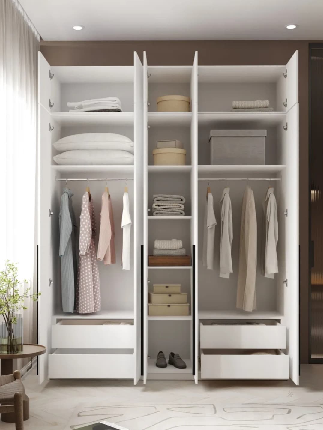 Şkaf s03, laminat, ağ, 260x50.2x240 sm — изображение 2