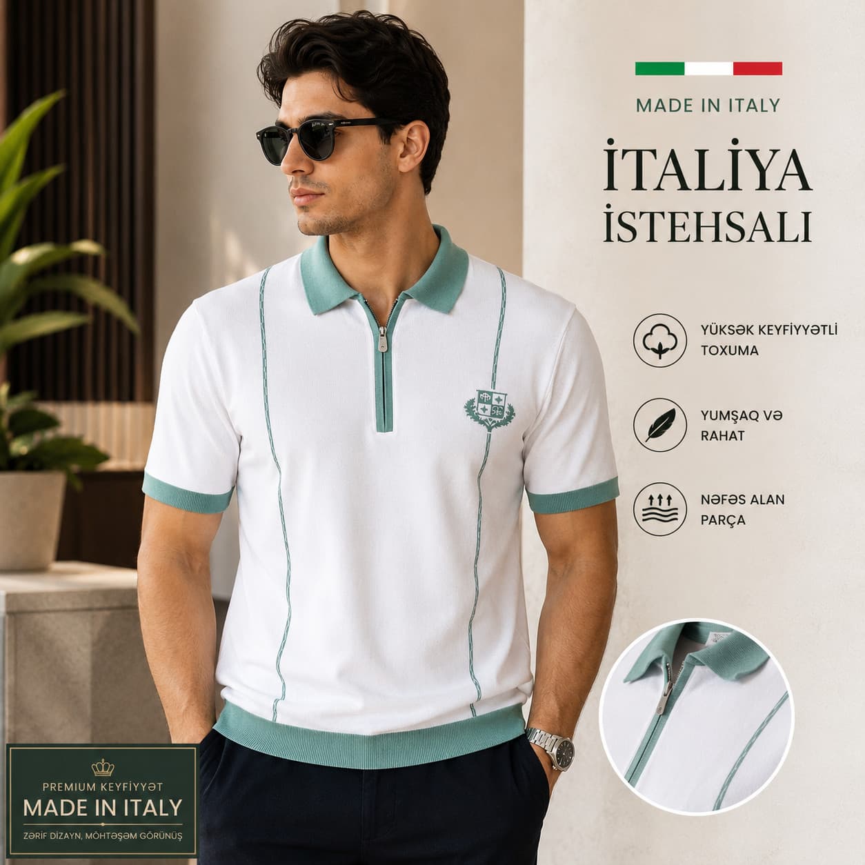 Qısaqollu polo kişilər üçün 2522464, pambıq, ağ, ölçü XXL
